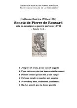 Sonnets de Pierre Ronsard